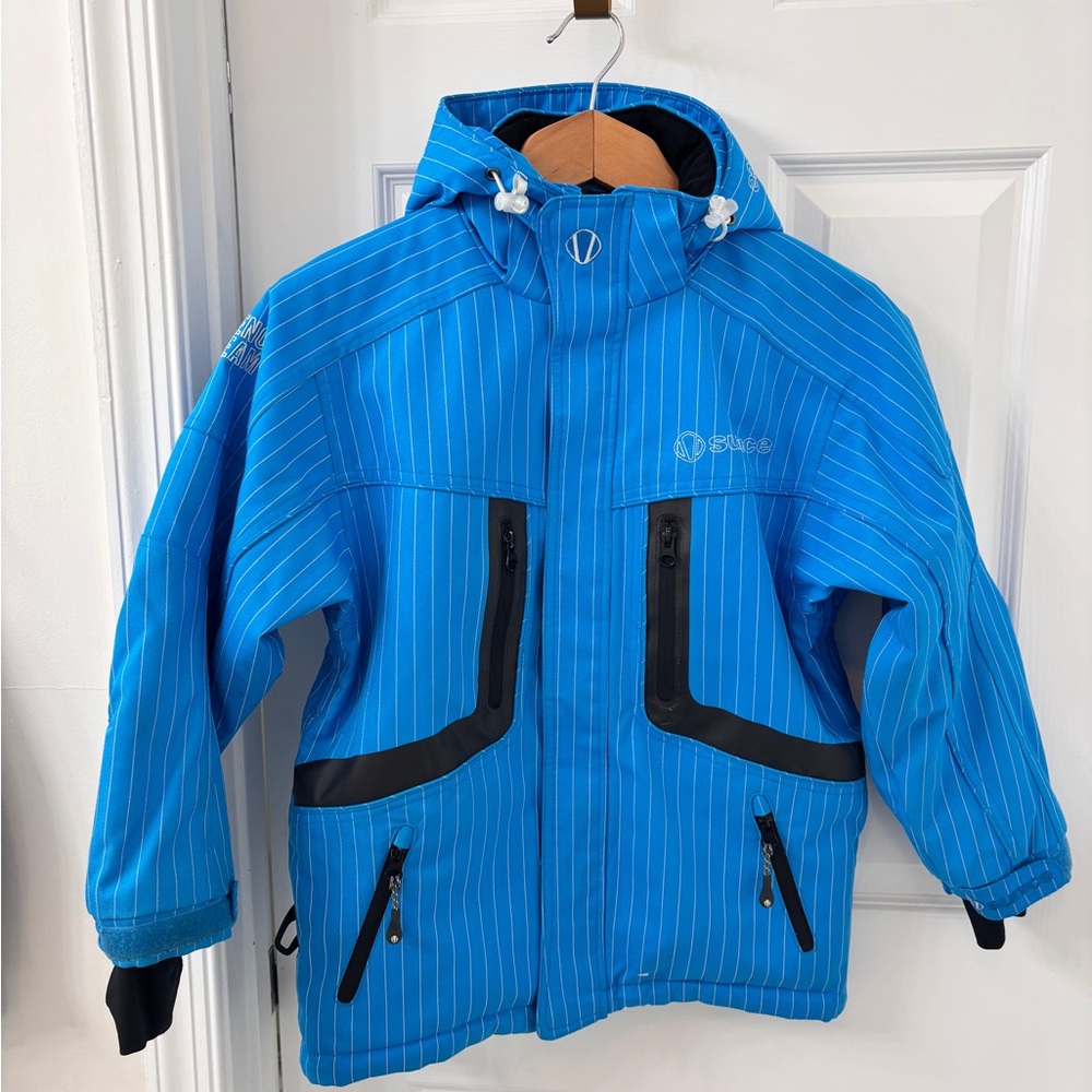 Sunice Kids Bright Blue Ski jacket•waterproof 10,000k•boys snow jacket•outdoor•8